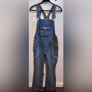 Vintage Y2K Tyte Jeans Distressed Dark Blue Denim Women's Overalls